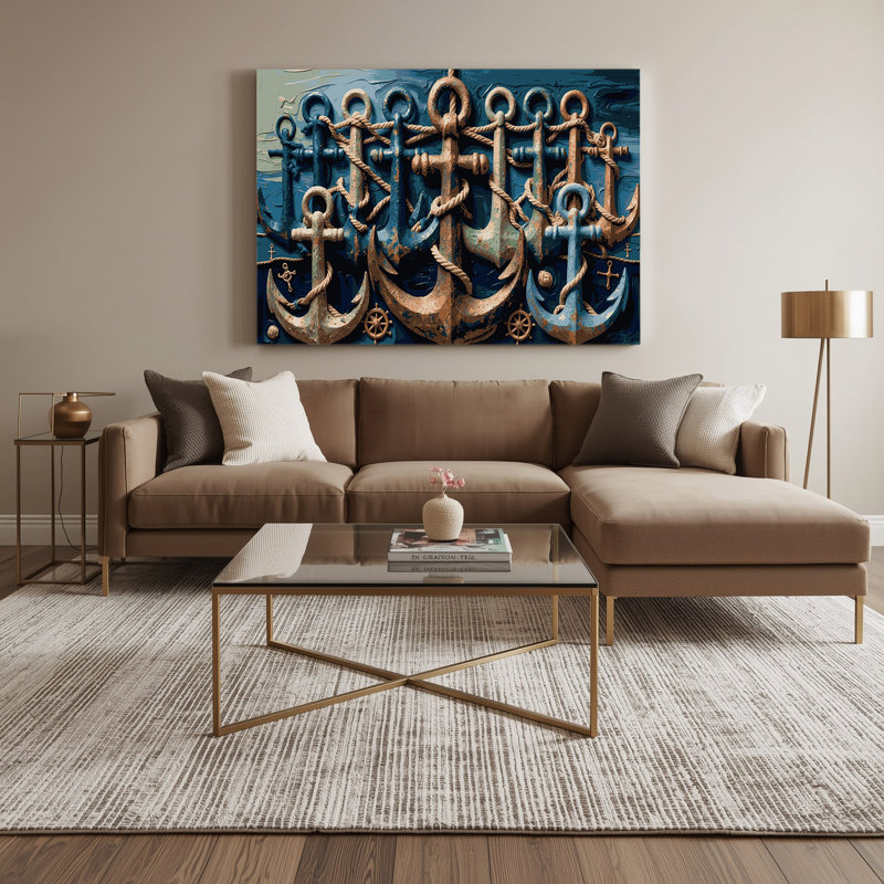 Art mural sur toile gris, H 16 po x l 20 po