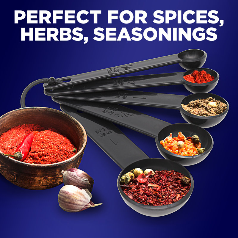 NutriChef 5 -Piece Plastic Measuring Spoon