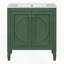 Meuble-lavabo de salle de bain avec lavabo, deux portes avec tablette, charnières de porte à fermeture douce, tablette ajustable à un tiroir de style rétro-1248370381