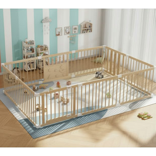Natural Pine Wood Baby Playpen