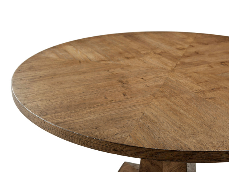Nova 54" Dawn Finish Reclaimed Wood Round Dining Table