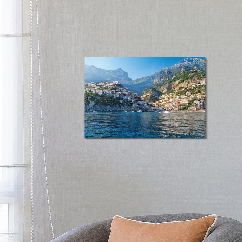 Coastal view of Positano from the Sea 1 Piece Wrapped Canvas Wall Art, 66.04 cm H x 45.72 cm W x 1.91 cm D