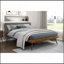 Meuble-lit tapissier gris foncé 1pc-682800717