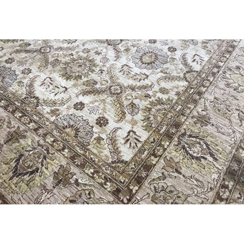 Hand-Knotted High-Quality Cream Area Rug