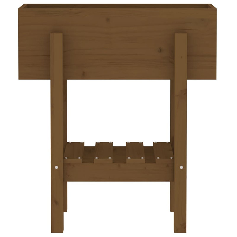 Balliett Wood Planter Box, 62cm W x 30cm D x 69cm H, Brown