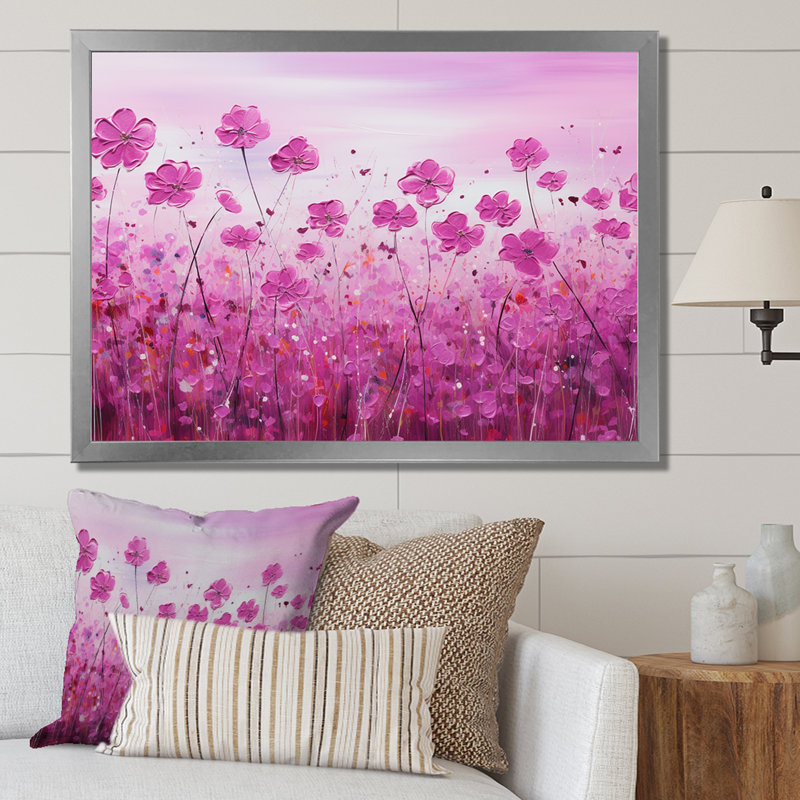 Murmures de fleurs sauvages - impression, H 30 po x l 40 po x P 1,5 po, Cadre simple argenté