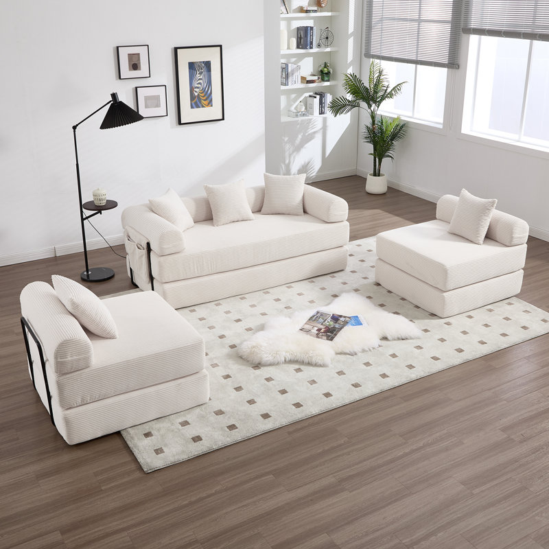 Canapé convertible pliant, Beige