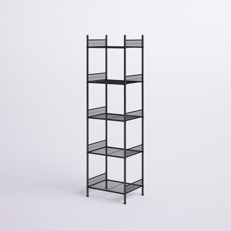 Moffitt 57" H x 12.6" W x 16.3" D 5 Tier Wire Shelving Unit Metal Storage Organizer Rack