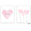 Tulipe romantique et cœur, ensemble de 2 impressions sur papier-823320943-823320939-823320941