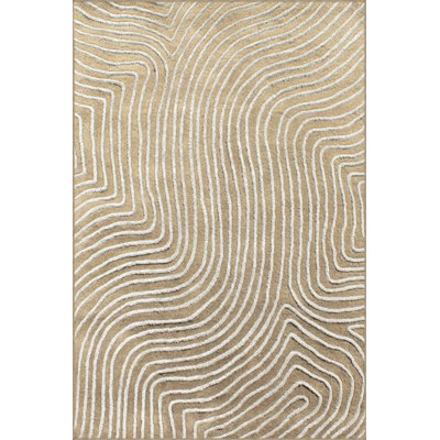 Tapis tissé à motif rayé et base lavable
