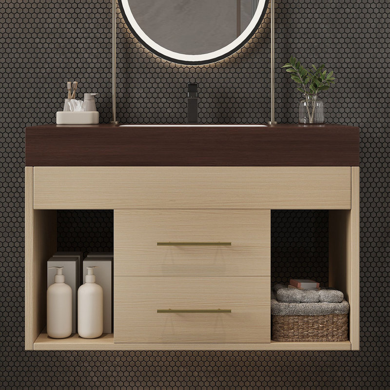 Ensemble de meuble-lavabo mural flottant 29,9 po