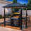 8 pi L 5 pi. D Pavillon de jardin en métal pour barbecue