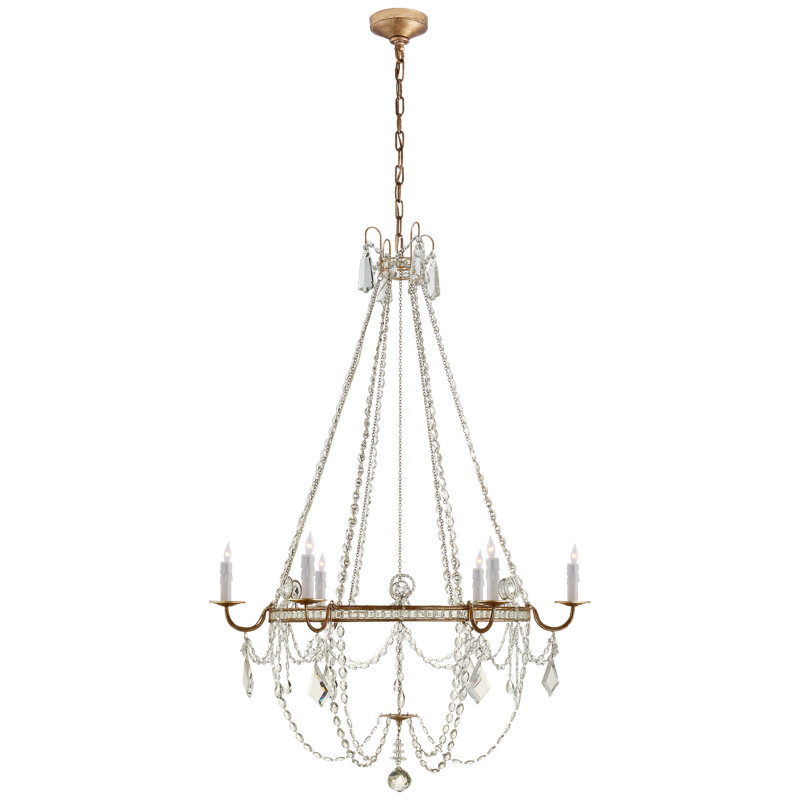 J. Randall Powers Sharon Medium Chandelier, Golded Iron