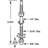 Bi-Fold Door Bottom Pivot Rod, 5-13/16 in.