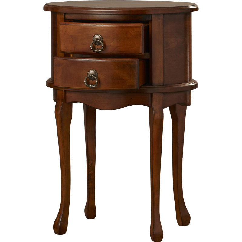 Evelyn 2 - Drawer End Table with Storage, Olive Ash Burl