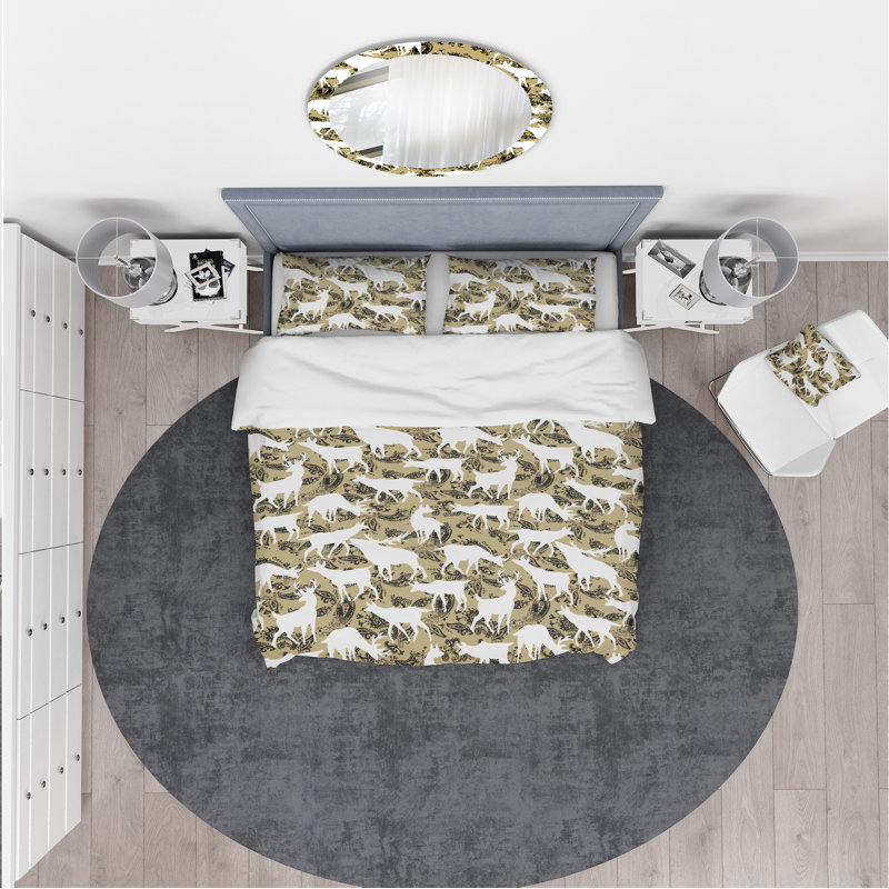 Ensemble de housse de couette bohème et éclectique, Housse de couette très grand + 2 taies décoratives