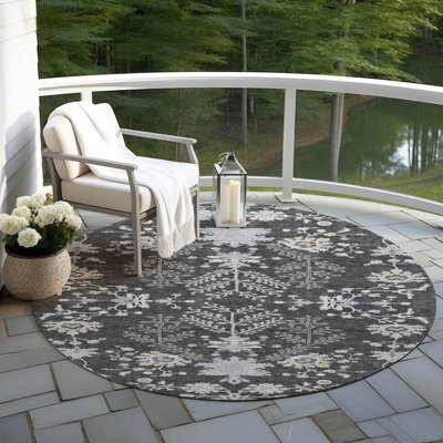 Tapis gris anthracite intérieur / extérieur lavable à la machine Cicel ACN1156