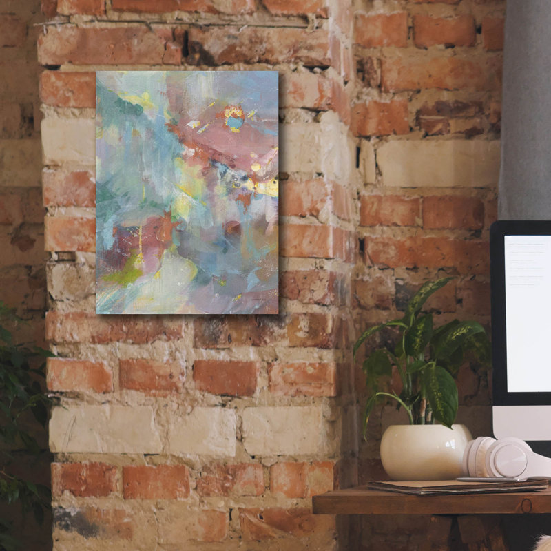 Art mural sur toile  «Quasar 2 Rose» par Danhui Nai, H 16 po x l 12 po