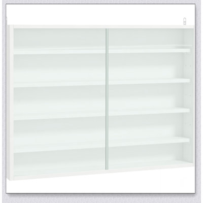 Vitrine à 5 niveaux, vitrine en verre avec 2 portes