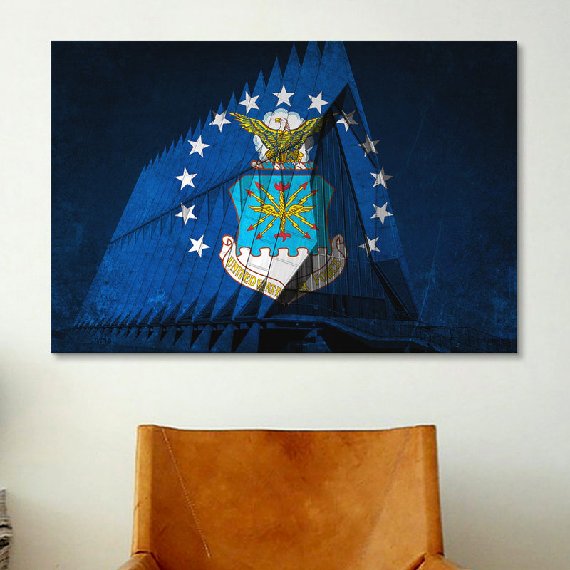 « us air force force academy », impression sur toile chapel, H 18 po x l 26 po x P 1,5 po