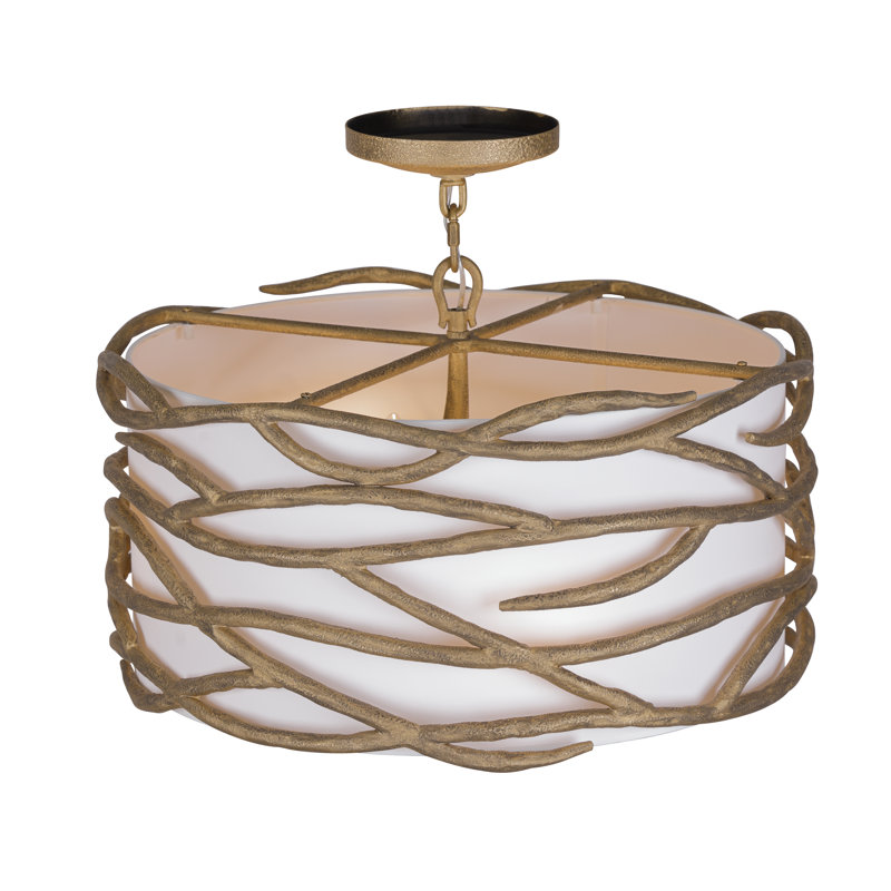 Dakota Fields Jasi - 4 Lights Semi Flush In Ashen Gold