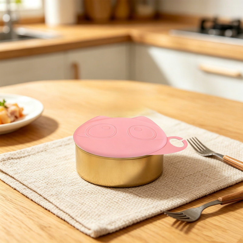Couvercle réutilisable pour aliments en silicone, rose, Rose