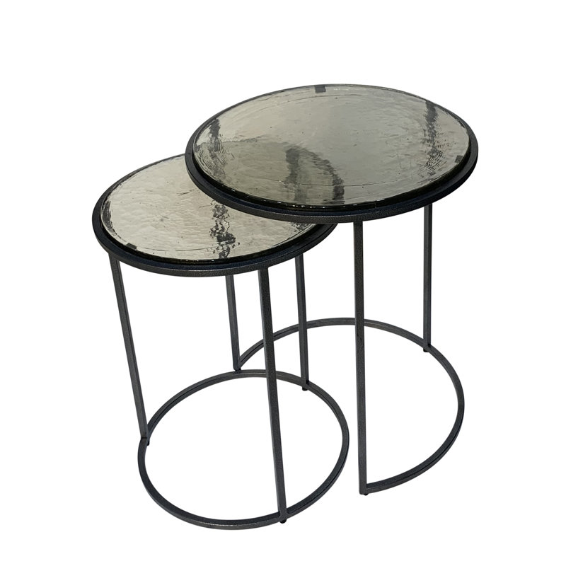 Alga Glass Top Nesting Tables