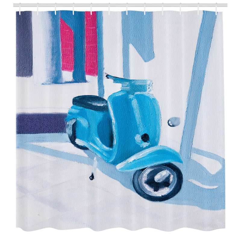 Shower Curtain with Hooks Included, 84" H x 69" W