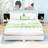 Modern Floating Platform Bed with LED Lighting and Built-in Nightstands-1331399182-1331399180