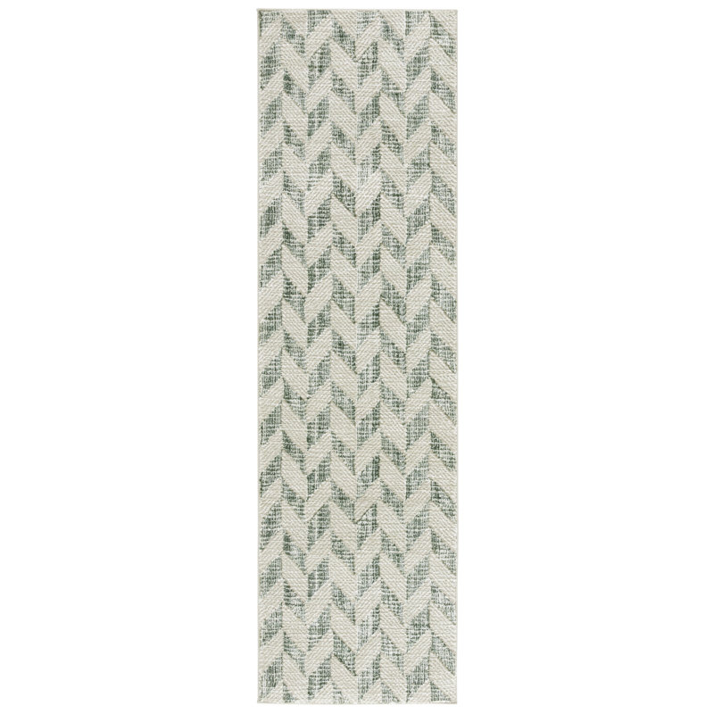 Tapis géométrique Iturralde Performance, Tapis de couloir 2 pi 3 po x 8 pi
