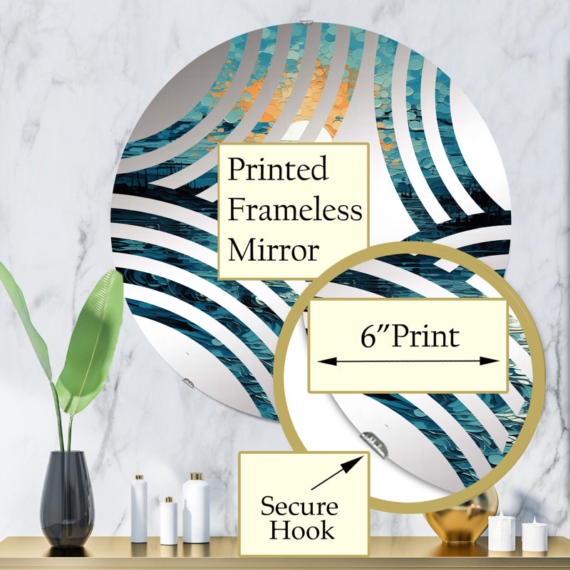 Miroir d'appoint Minimalisme, 31,4 po x 31,4 po