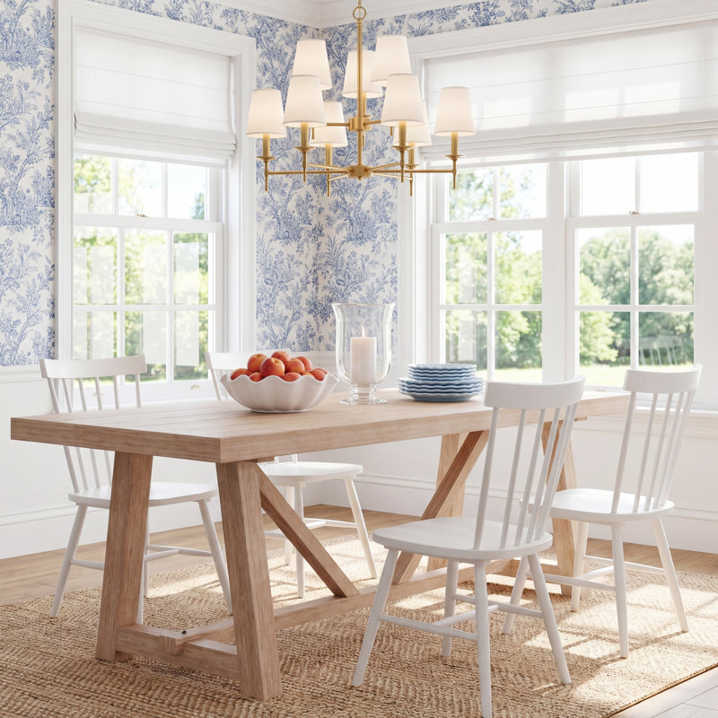Granita Trestle Base Rectangular Dining Table, Driftwood