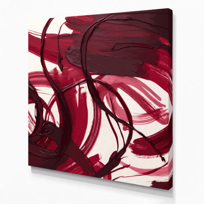 Lyrical Abstraction 36 Red Canvas Wall Art