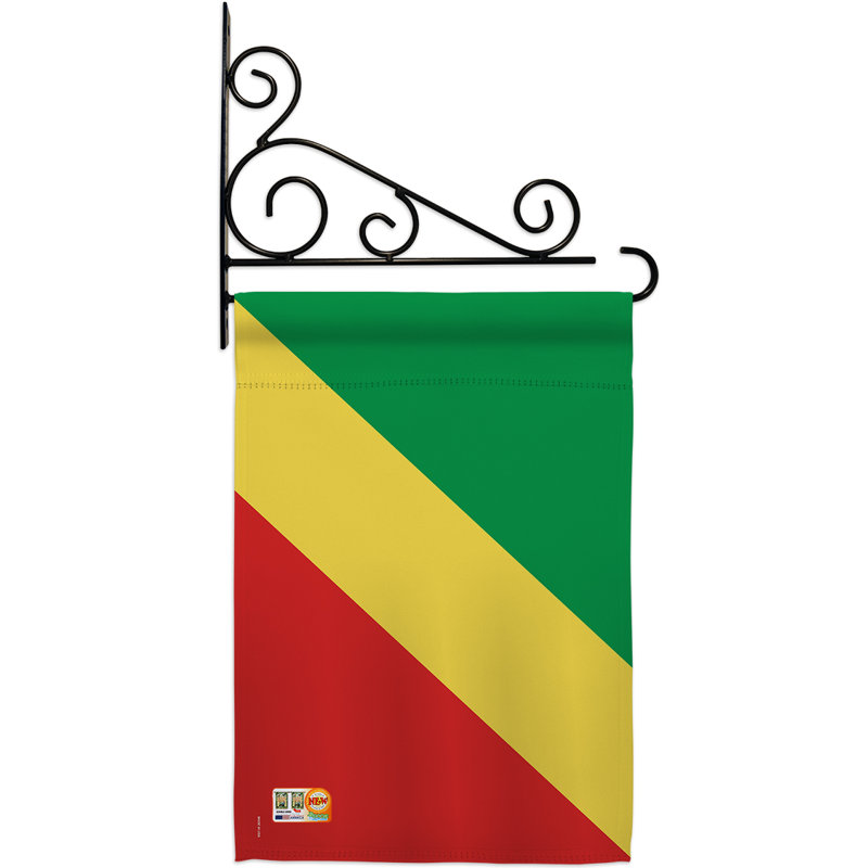 Double Sided 18.5'' H x 13'' W Polyester Flag Set