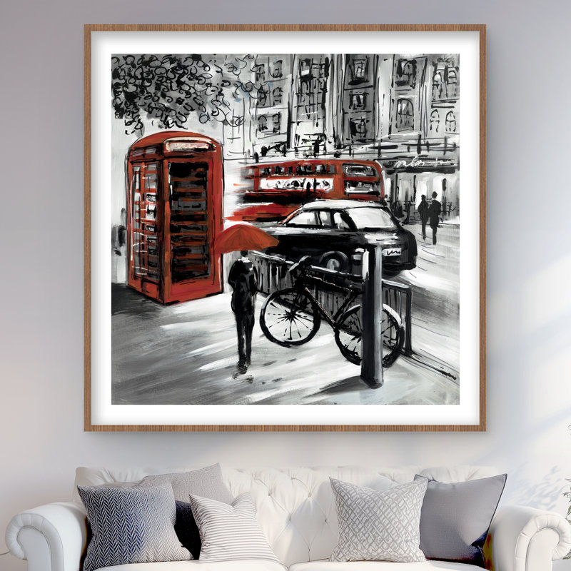 European Street - Reproduction matte encadrée pour la décoration intérieure