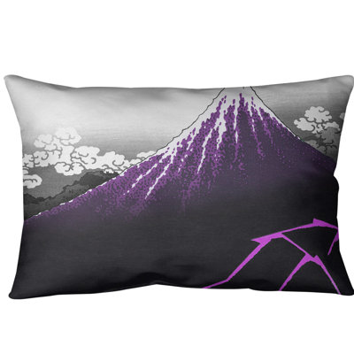Housse de coussin lombaire en dessous du summit katsushika hokusai, lightning