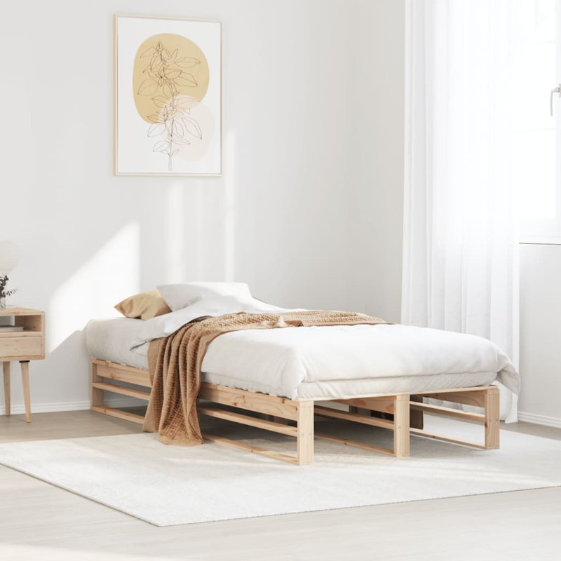 Bed, Brown, European Single (90 x 200 cm)