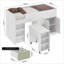 Liston Mid Sleeper Bed with Ladder and Storage with Custom Green and Pink Panel Design