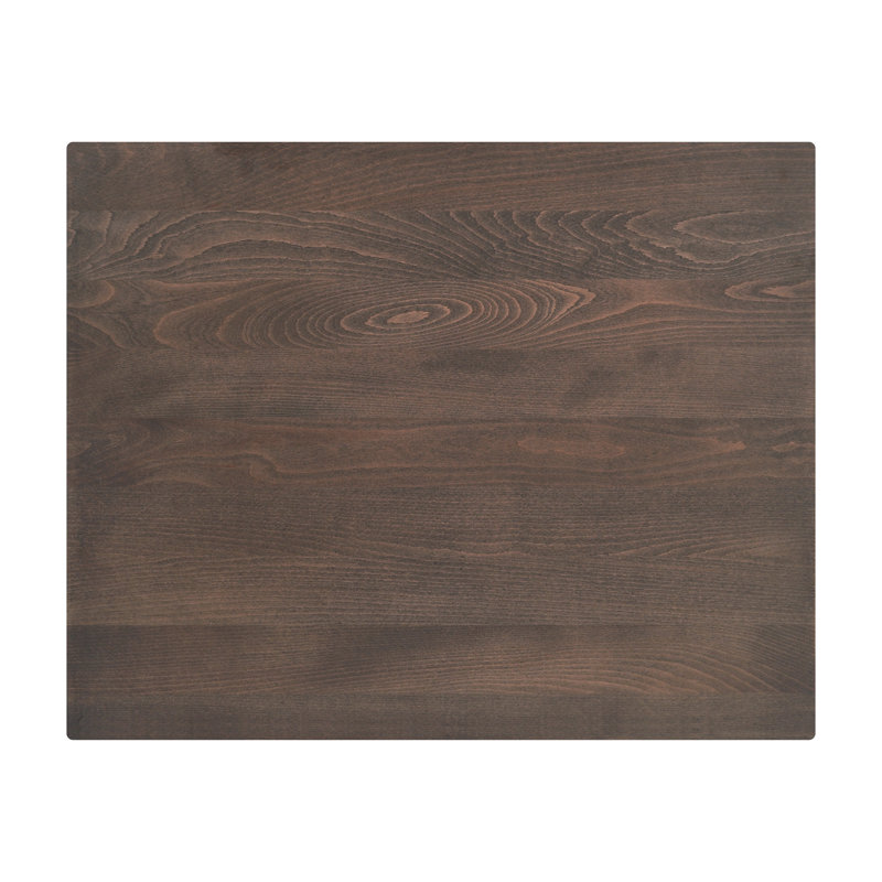 Plateau de table commercial en bois massif avec barres de soutien pour l'intérieur, H 1,5 po x L 30 po x l 24 po