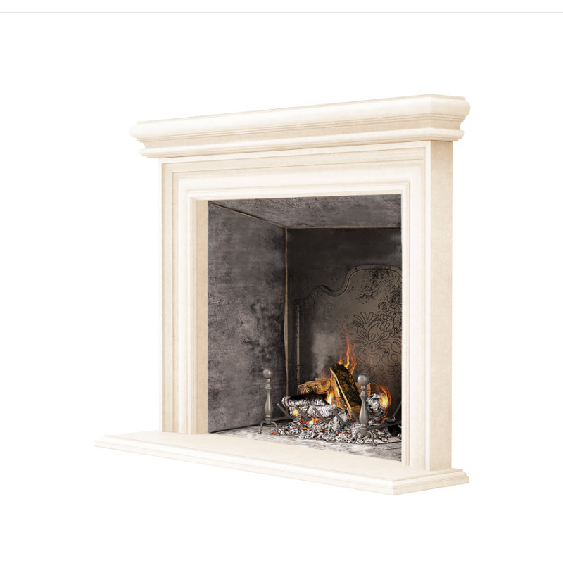 Pourtour de foyer Grand Palermo, Beige lisse