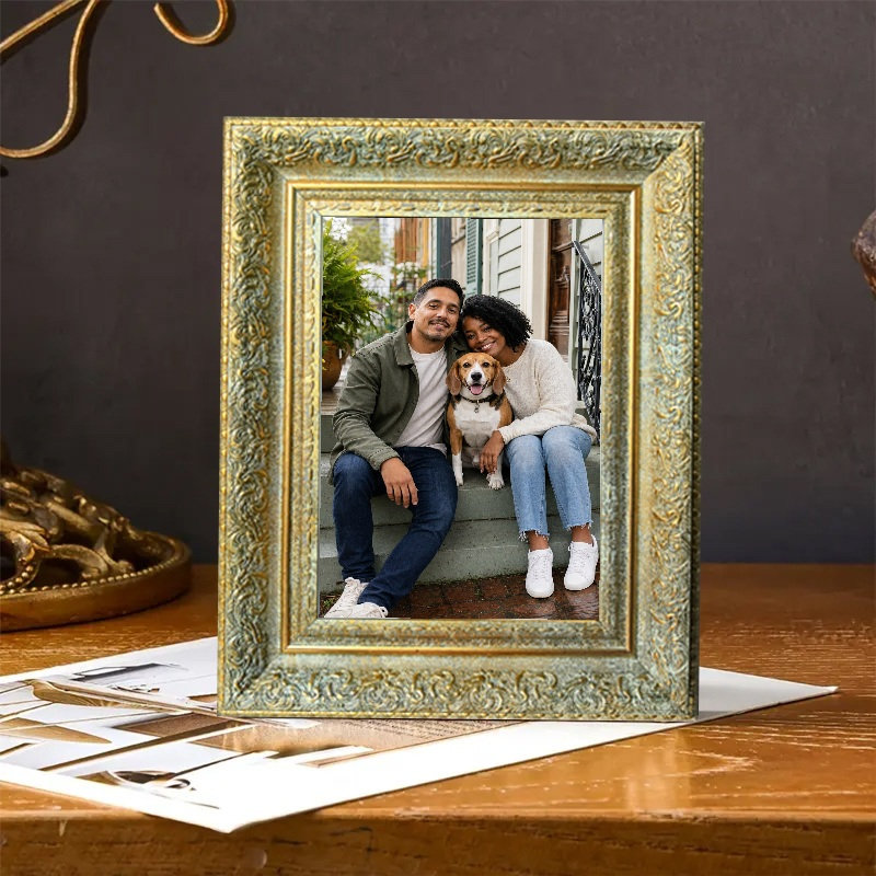 Cadre photo d'inspiration galerie 3 pièces 8 "x 10" doré antique, Antique Gold, 3, 8" W x 10" H