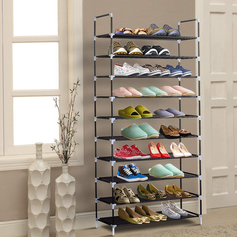 Rangement à chaussures 32 paires, Noir