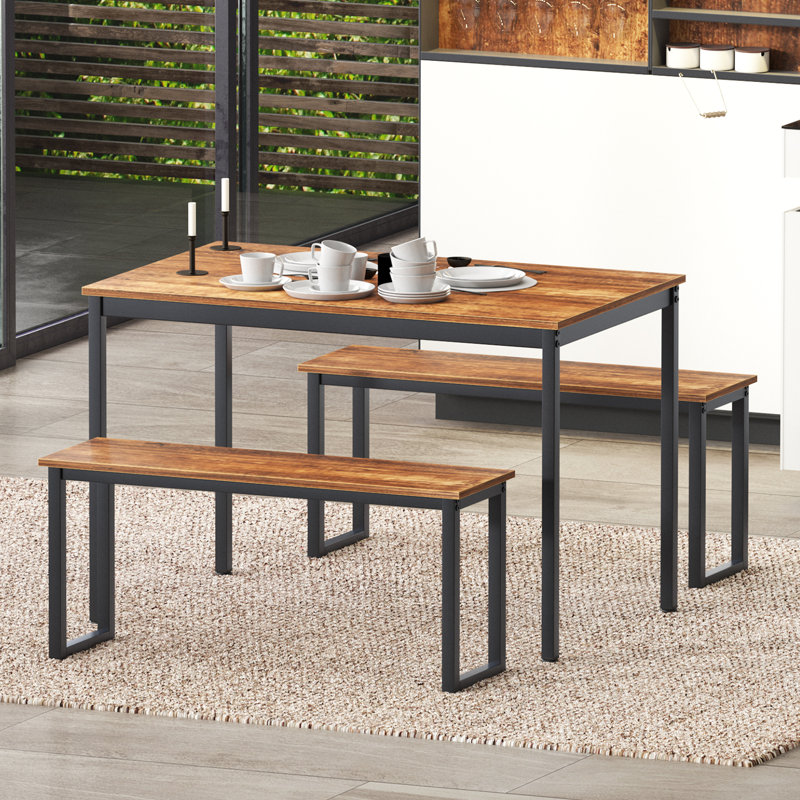 Ensemble repas pour 4 personnes Schick, Brun / noir