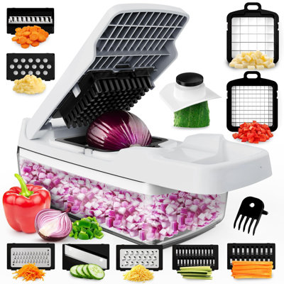 Mandoline Slicer - 9 In 1 Veggie Chopper With Container, Onion & Cheese Slicer -  MARLIN MANUFACTURING COMPANY, INCORPORATED, ZXB0D1KSZ5YY