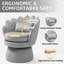 Fauteuil d'appoint rembourré et pivotant en velours-368100629