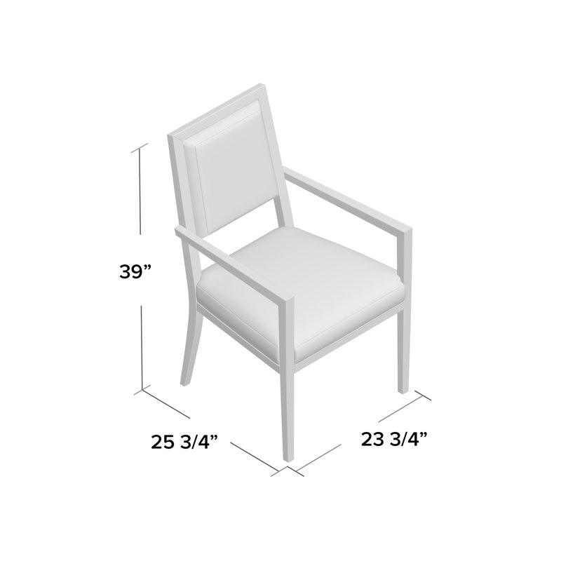 Axiom Upholstered Arm Chair in Ivory