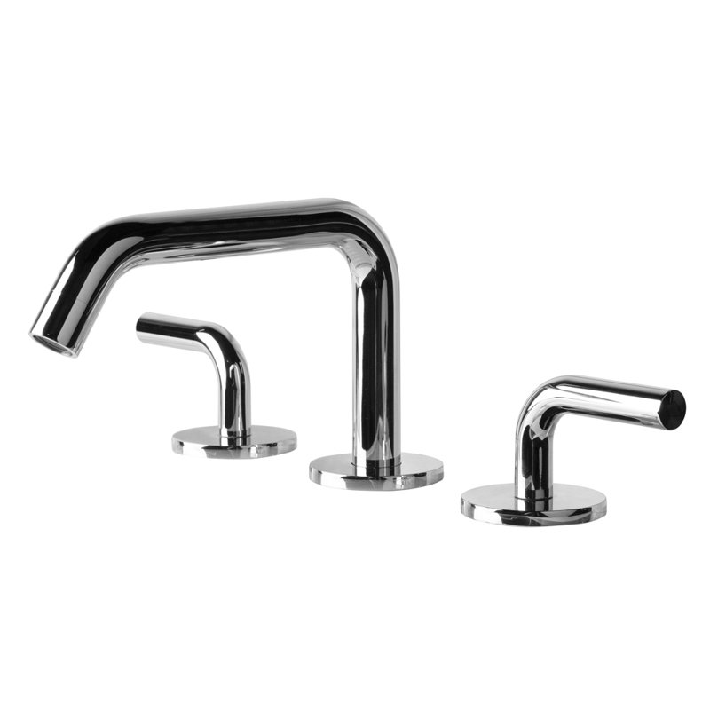 Cigno Widespread Bathroom Faucet with Drain Assembly, Polished Chrome