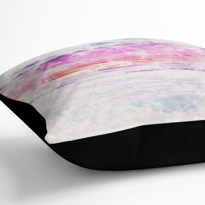 Ocean of Clouds Watercolour Cushion with Filling, 55cm H x 55cm W x 20cm D, Black