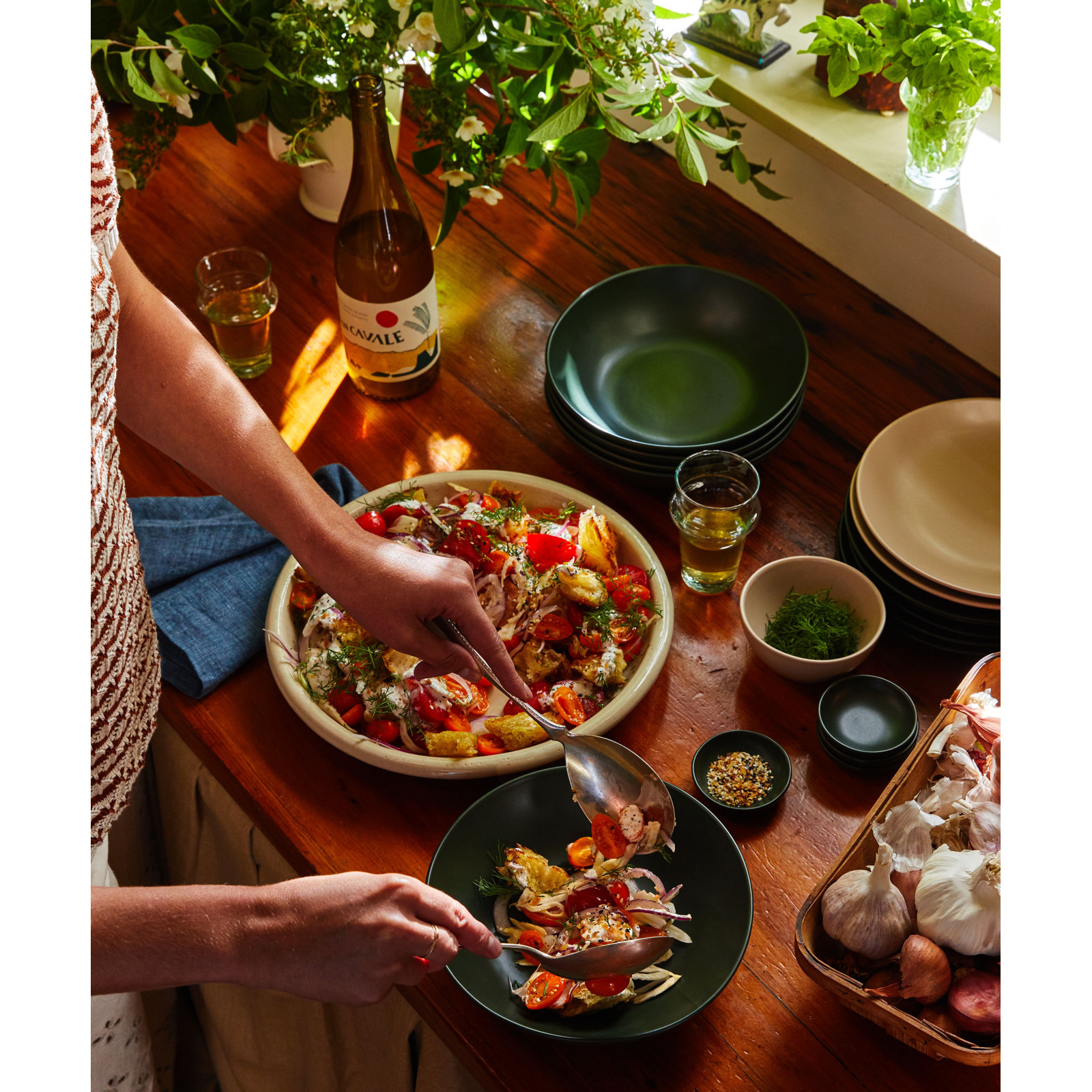 Year & Day Ceramic Big Bowls, Balsam