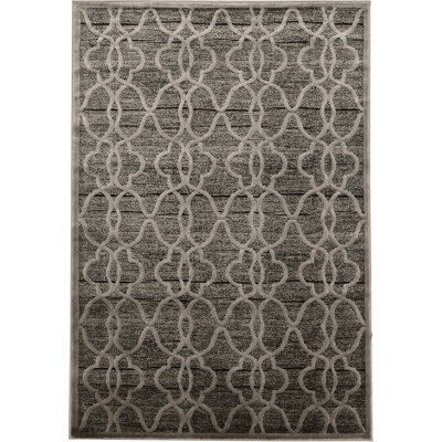 Tapis gris à motif géométrique Belper